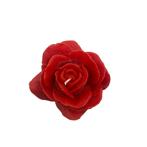 Bougie décorative en forme de rose rouge